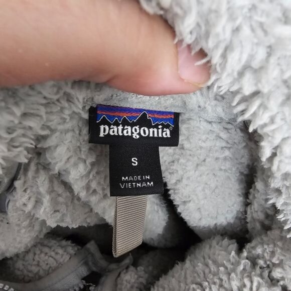 Patagonia Grey Fleece Quarter Zip Pullover Sweatshirt Small - Picture 3 of 7